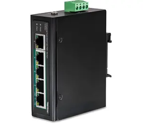 TRENDnet Průmyslový switch 5-port Fast Ethernet PoE+ / Switch / 4x PoE+ / 90 W / DIN-Rail / IP30