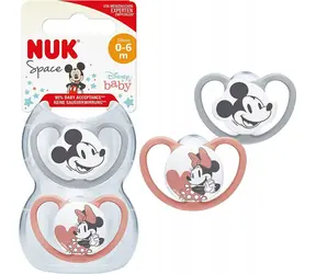 NUK Dudlík Space Mickey / Dudlík / 0-6 měsíců / 2 ks