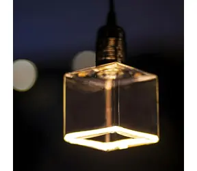 SEGULA LED Floating Cube 86 čirá / Žárovka / E27 / 4,5W(28W) / 300lm / 2200K / stmívatelná / G
