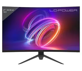 27" LC-Power LC-M27FC černá, červená / Monitor / VA / FHD / 180Hz / zakřivený / FreeSync Premium