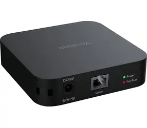 Yealink PoE injektor černá / Síťové příslušenství / IEEE 802.3af / IEEE 802.3at / 48 V / 2 A