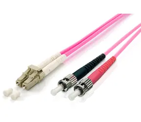 Equip optický kabel LC-ST OM4 3m fialový / Patch kabel / Multimode / Duplex / LSZH plášť