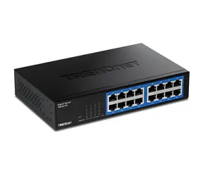 TRENDnet TEG-S17D / Switch / 16x Gigabit RJ-45 / 32 Gbit/s / Bez ventilátoru / Kovové provedení