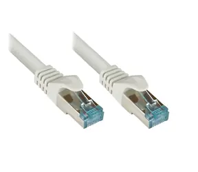 Good Connections šedá / Patch kabel / Cat.6A / S/FTP / 0,5 m / 10 Gbit/s