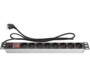 Good Connections 19" PDU černá/stříbrná / PDU / 1U / 8x zásuvka / 16 A / 1,8 m