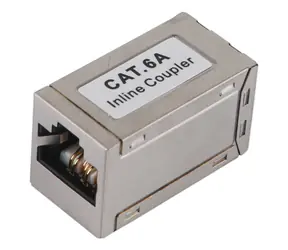 Equip Cat6a 10Gbit RJ45 spojka stříbrná / Spojka / RJ45-RJ45 / 500 MHz / Stíněná