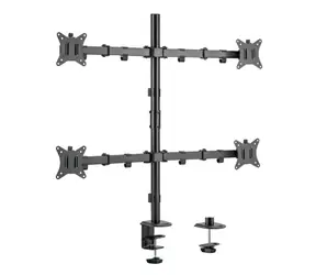 Equip stolní držák pro 4 monitory černá / Stolní držák / 17-32" / VESA 75-100 mm / nosnost 9 kg / 360°