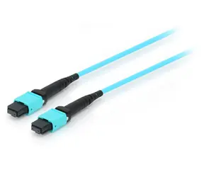 Equip optický patch kabel MTP-MTP 15 m azurová / Patch kabel / OM4 Multimode 50/125 µm / Konektor MTP-MTP