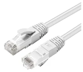 MicroConnect CAT6A UTP 0,25m bílá / Síťový kabel / LSZH / PoE / RJ-45