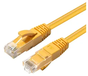 MicroConnect CAT6a U/UTP 2m žlutá / Síťový kabel / RJ-45 / PoE / LSZH