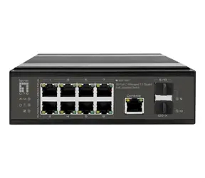 LevelOne IGP-1091 / Průmyslový switch / 8x 2,5G PoE+ / 2x 10G SFP+ / 480W PoE / Managed L3 / DIN