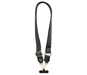 Guess Crossbody popruh PU 4G Metal Logo černá / Popruh na tašku / Crossbody / PU kůže