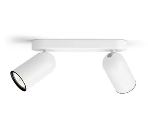Philips Pongee bílá / Bodové svítidlo / 2x GU10 / 5,5W / bez zdroje / IP20
