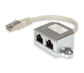 Equip Splitter Cat5e RJ45-2xRJ45 stříbrná / Splitter / FTP / 0,15 m