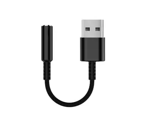 Equip USB-A - Jack 3,5mm černá / USB audio adaptér / DAC / 0,15 m