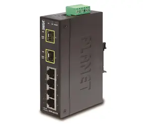 Planet ISW-621TF / Switch průmyslový / 4x 10/100 RJ-45 / 2x 100FX SFP / DIN / IP30 / -40 až 75 °C