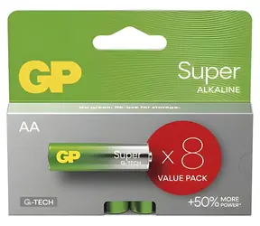 GP Super AA (LR6) / Baterie / Alkalická / 1,5 V / 8 ks