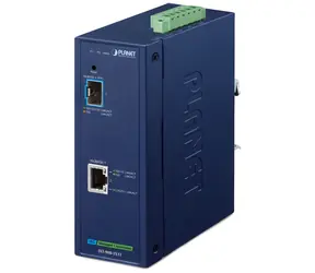 Planet IXT-900-1X1T / Průmyslový konvertor / 10GBase-T / SFP+ 10GBase-X / IP40 / -40~75°C / dual power / SNMP