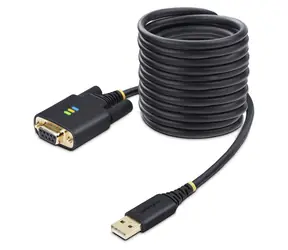 StarTech USB na RS232 null modem černá / Redukce / USB Typ-A > D-Sub DE-9 / 3 m / FTDI