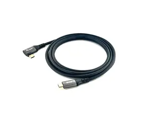Equip USB-C - USB-C 90° černá / Kabel / USB 2.0 / PD 100 W / 3 m