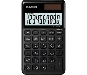 CASIO SL 1000 SC BK černá / Kalkulačka / desetimístná / duální napájení