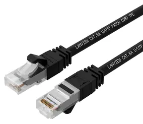 Lanview CAT6a U/UTP 10m černá / Síťový kabel / LSZH / RJ-45 / PoE