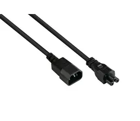 Good Connections C14-C5 prodlužovací kabel černá / Prodlužovací kabel / C14-C5 / 1 m / 0,75 mm2 / 2,5 A / 250 V