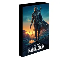 PYRAMID Svítící obraz Mandalorian / 30 x 40 cm / LED podsvícení / 3x AA baterie