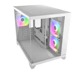 COUGAR FV150 RGB bílá / PC skříň / Mini Tower / micro-ATX / mini-ITX / tvrzené sklo / bez zdroje