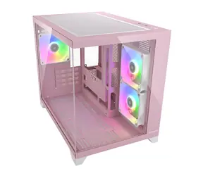 COUGAR FV150 ARGB růžová / PC skříň / micro-ATX / mini-ITX / tvrzené sklo / bez zdroje