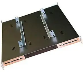 Triton Police s perforací 19" šedá / Police / 1U / 750 mm / nosnost 150 kg