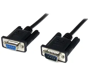StarTech sériový null modem kabel DB9 (M)-(F) černá 2 m / Sériový kabel / Null modem / RS-232