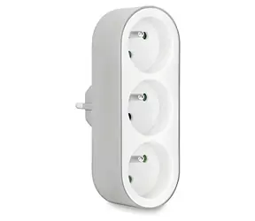 Connect IT Tripple Split bílá / Rozbočovací adaptér / 3 zásuvky / 230V