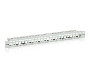 Equip 19" FTP šedá / Patch panel / 24x Keystone / 1U / LSA-110