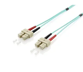 Equip optický kabel SC-SC OM3 30 m tyrkysová / Patch kabel / Multimode / Duplex / LSZH plášť