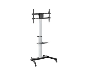 Equip 650630 stříbrná / Pojízdný stojan TV / 37-86" / VESA 600x400 / nosnost 50 kg / otočný 90°