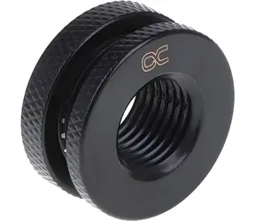Alphacool / Průchodka G1/4 / černá / krátká verze / mosaz