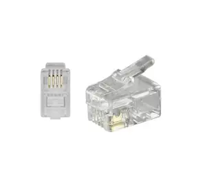 Equip RJ11 4P4C transparentní / TP konektor / nestíněný / 100 ks