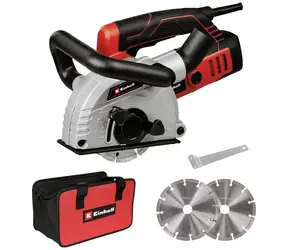 Einhell TE-MA 1500 červená/černá / Nástěnná fréza / 1500 W / Hloubka řezu 5-30 mm / Šířka drážky 8-30 mm