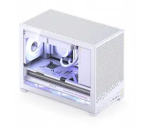 Jonsbo D32 PRO bílá / Počítačová skříň / Mini-Tower / mATX / Temperované sklo