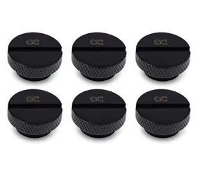 Alphacool Eiszapfen G1/4 černá / Zaslepovací šroubení / Vodní chlazení PC / 6 ks