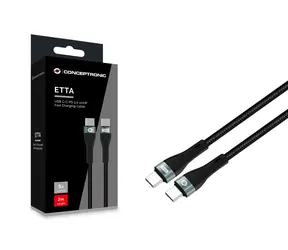 Conceptronic USB-C - USB-C černá / Kabel / USB 2.0 / 480 Mbit/s / PD 100 W / 2 m