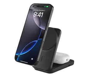 Belkin UltraCharge 2v1 skládací černá / Bezdrátová magnetická nabíječka / 25W / Qi2