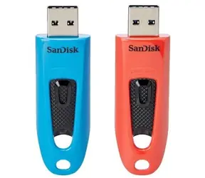SanDisk Ultra 64 GB Twin Pack modrá / Flash disk / USB 3.0 / 2 ks / čtení až 130 MB/s