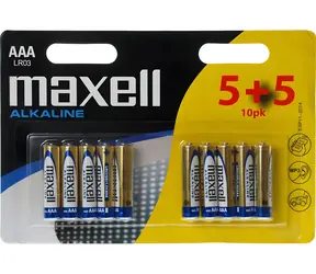 Maxell / Baterie / Alkalické / AAA (LR03) / 1,5 V / 10 ks