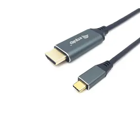 Equip Redukce USB-C - HDMI šedá / Redukce / 4K 60Hz / 2 m / pozlacené konektory