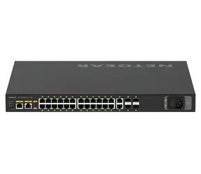 NETGEAR M4250-26G4XF-PoE+ / Switch / L3 řízený / 24x Gigabit PoE+ / 2x Gigabit / 4x 1G/10G SFP+