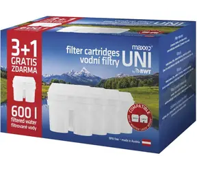 Maxxo Náhradní filtry UNI 3+1 / Filtr do filtrační konvice / kompatibilní s Laica, Brita Maxtra, BWT / kapacita 150 l