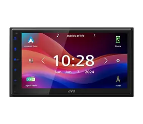 JVC KW-M595DBT černá / Autorádio / CarPlay / Android Auto / Bluetooth / 6,8" dotykový displej / DAB+