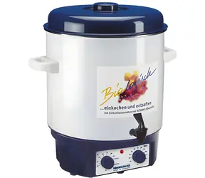Rommelsbacher KA 1804 bílá, modrá / Zavařovací hrnec / 1800 W / 27 l / termostat / kohoutek